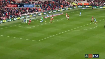 Sergio Agüero Big Chance - Middlesbrough 0-1 Manchester City - 11.03.2017