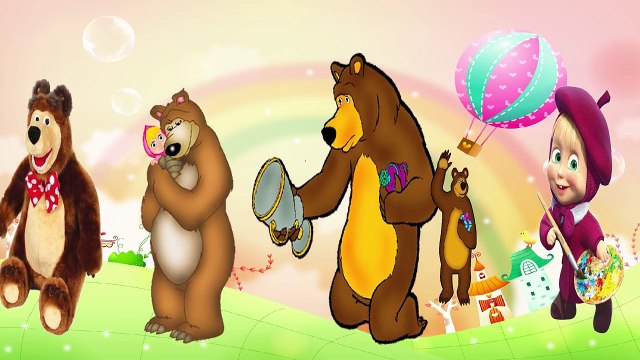 Это на и медведь Дети Папа английский Семья палец для маша питомник рифма Песня в ★