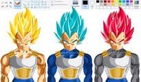 Drawing using Mouse Paint - Super Saiyan | Super Saiyan Blue | Super Saiyan Gog