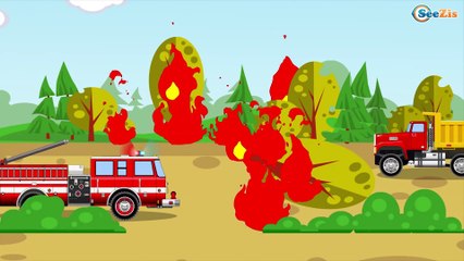 Ambulance adventures with Fire Truck - emergency vehicles kids videos compilation