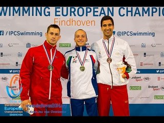 Men's 400m freestyle S9 | Victory Ceremony | 2014 IPC Swimming European Championships Eindhoven
