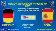 REPLAY GERMANY / SPAIN - RUGBY EUROPE CHAMPIONSHIP 2017