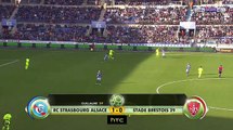 Valentin Lavigne Goal HD - Strasbourg	1-1	Brest 11.03.2017 1