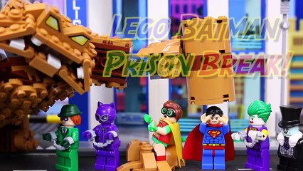 Lego Batman Movie Superman Fights Clayface Arrests Joker with Penguin Catwoman Riddler Rescues Robin-DVrizvSyNjQ