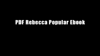 PDF Rebecca Popular Ebook