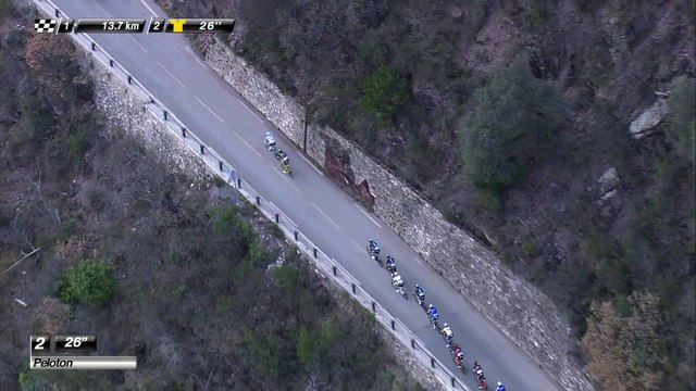 Gautier et Calmejane repris / caught - Étape 7 (Nice / Col de la Couillole) - Paris-Nice 2017