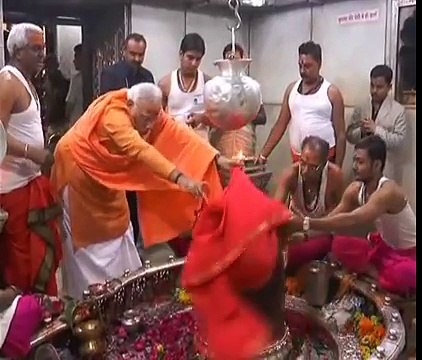 Narendra Modi Prayers at the Mahakal Temple in Ujjain, Madhya Pradesh