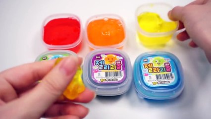 How To Make Rainbow Colors Pizza with Jelly Monster Slime Color Foam Clay