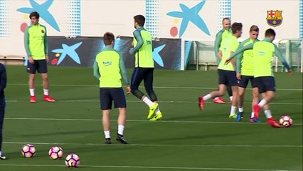 FC Barcelona training session: Focused on Riazor