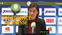Conférence de presse Havre AC - Clermont Foot (0-1) : Oswald TANCHOT (HAC) - Corinne DIACRE (CF63) - 2016/2017