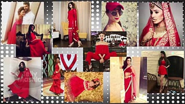 Divyanka Tripathi, Mouni Roy, Jennifer Winget In Their Red Glamorous Outfits