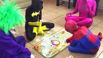 Spiderman vs Frozen Elsa vs Joker w/ Batman, Batgirl, Pink Spidergirl, Venom - Funny Super