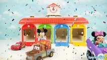 Tayo the Little Bus Garage with Disney Mickey Pixar Cars Learn Colors