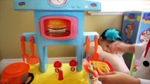 Cooking toys Peppa Pig breakfast play doh vs burger toy kitchen play set