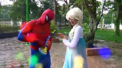 Spiderman Caught Fire vs Maleficent? w: Frozen Elsa, Joker, Hulk Funny Superhero Compilati