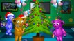 Mega Gummy bear distributing gifts with santa claus finger family nursery rhymes for child
