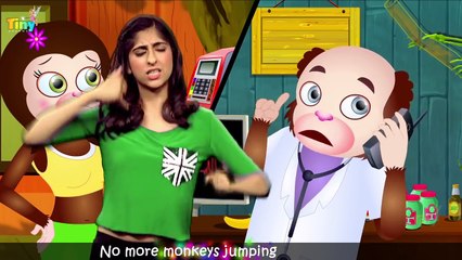 Five Little Monkeys Childrens Nursery Rhymes- Kids & Baby Songs