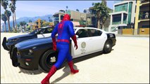 SMALL POLICE CARS Transportation and Spiderman Cartoon for Kids & Nursery Rhymes Songs for