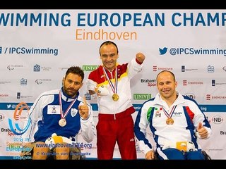 Men's 100m breaststroke SB4 | Victory Ceremony | 2014 IPC Swimming European Championships