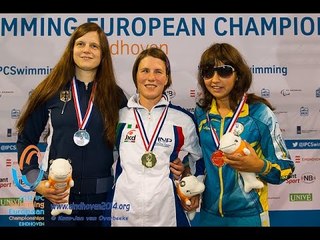 Women's 100m backstroke S11 | Victory Ceremony | 2014 IPC Swimming European Championships