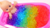 Baby Doll Bath Time Orbeez Learn Colors Play Doh Surprise Eggs Toys