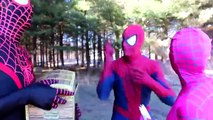 SPIDERMAN & FROZEN ELSA - Giant GUMMY BEAR w/ Joker - Giant Candy - Superhero Fun in Real