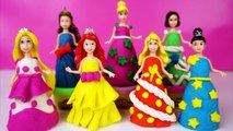 Disney Princess Magic Clip Dolls Ariel Cinderella Rapunzel Belle Dress Up Polly Pocket Dol