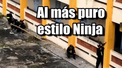 No te lo vas a creer: El sorprendente método de la policía de Vietnam para escalar un edificio en segundos