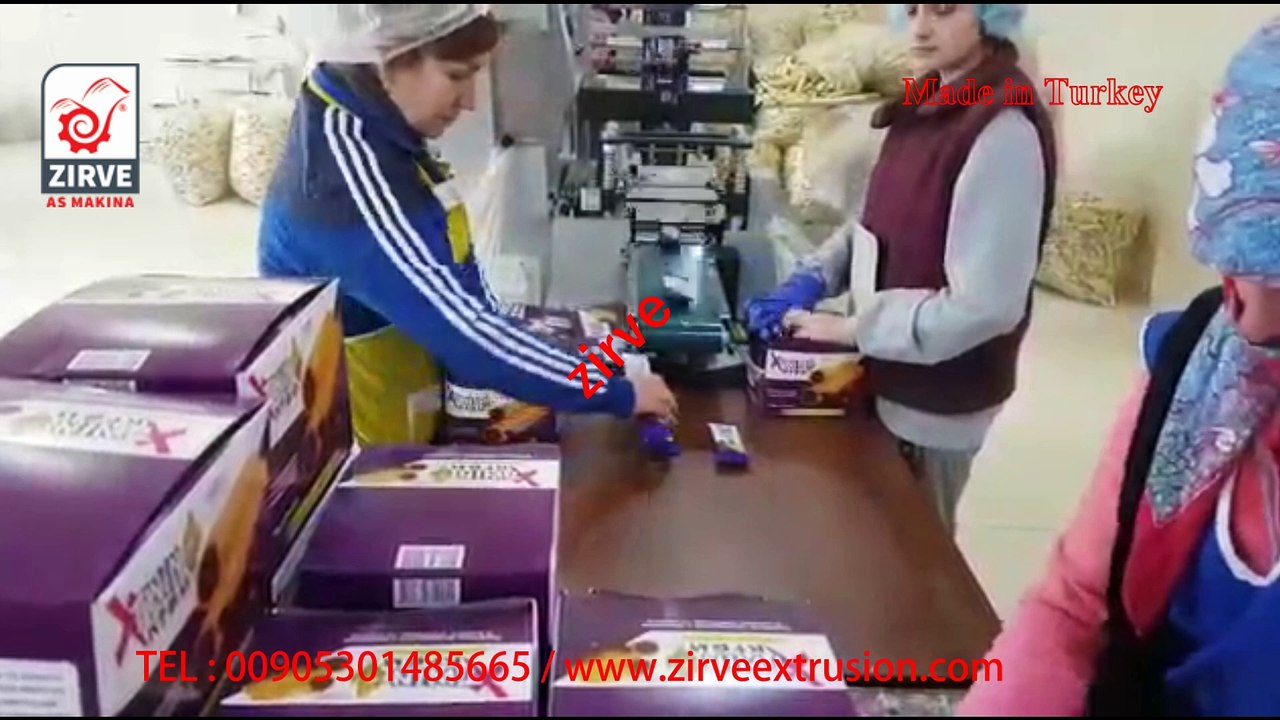 مكنة تغليف سكاكر و بسكويت واصابع شيبس صناعة تركية