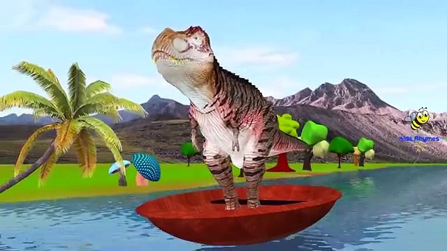 Dinosaurs Finger Family Nursery Rhymes | Wheels On The Bus Go Round And Round Hot Cross Bu
