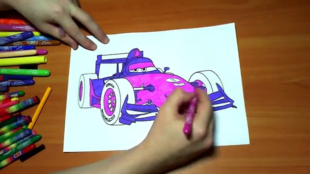 Cars New Coloring Pages for Kids Colors Coloring colored markers felt pens pencils