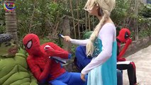 Spiderman Arm-Wrestling Joker Guns Superman is Police arrest Venom Baby Elsa school Superh