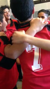 U13 Niv 2 en fête après l'exploit de cet après midi