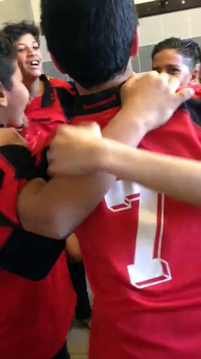 U13 Niv 2 en fête après l'exploit de cet après midi