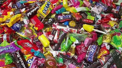 A lot of Candy NEW eating! / 1 special Surprise Egg / Learn Some Colors