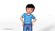 Learn Telugu Actions - 3D Animation Telugu Preschool Rhymes for Children