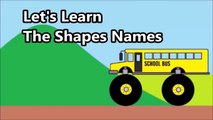 Monster Truck School Buses Teaching Colors, Learning Color Names for Kids and Toddlers
