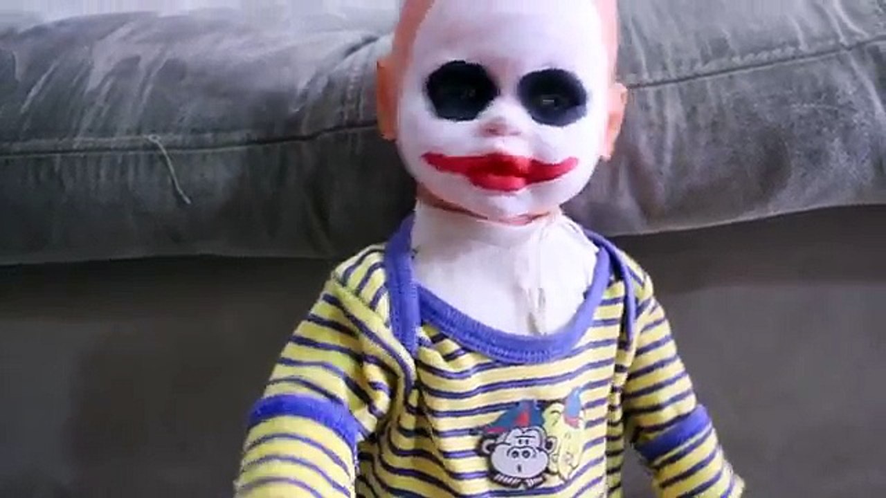 Maleficent Poop Watermelon w/ Joker & Spiderman Fun Superheroes Movie In Real Life