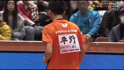 2017全日本卓球選手権男子シングルス準決勝。水谷準VS平野友樹　第１ゲーム