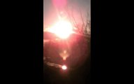 Large Mystery Orange Planet Above sun in sunset March 10 2015 1