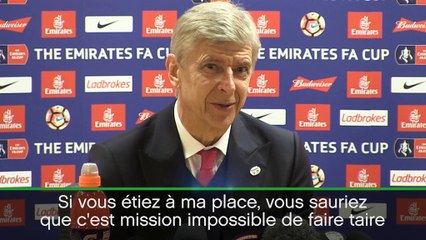 FA Cup - Wenger : ''Impossible de faire taire les critiques''