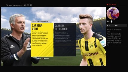 Transmisión de PS4 en vivo de Modo Carrera-FIFA 17