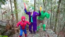 SpiderBaby SAW WHITE TIGER Attack Hulk Rescue Joker Spiderman Venom Elsa Fun Superhero Act