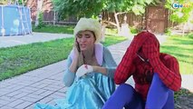 Frozen Elsa Loses her Head! Spiderman & Pink Spidergirl! Funny Superheroes Movie Episode 8