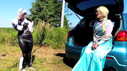 Человек-паук и розовый Человек-паук летать на Луну! ж/ замороженные Эльза и Анна, Капитан Америка Железный М