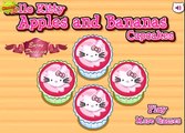 HELLO KITTY COOKING apples and banana cupcakes game jeux gratuits, cocina, jeux de fille,