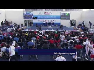 Egypt's Randa Mahmoud's world record lift of 143kg at 2014 IPC Powerlifting World Championships