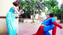Superman KISS Batman Transgender Frozen Elsa wash feet Spiderman Joker tease Hot Girl Superhero fun