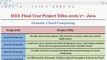 IEEE Final Year Project Titles 2016-17 - Java