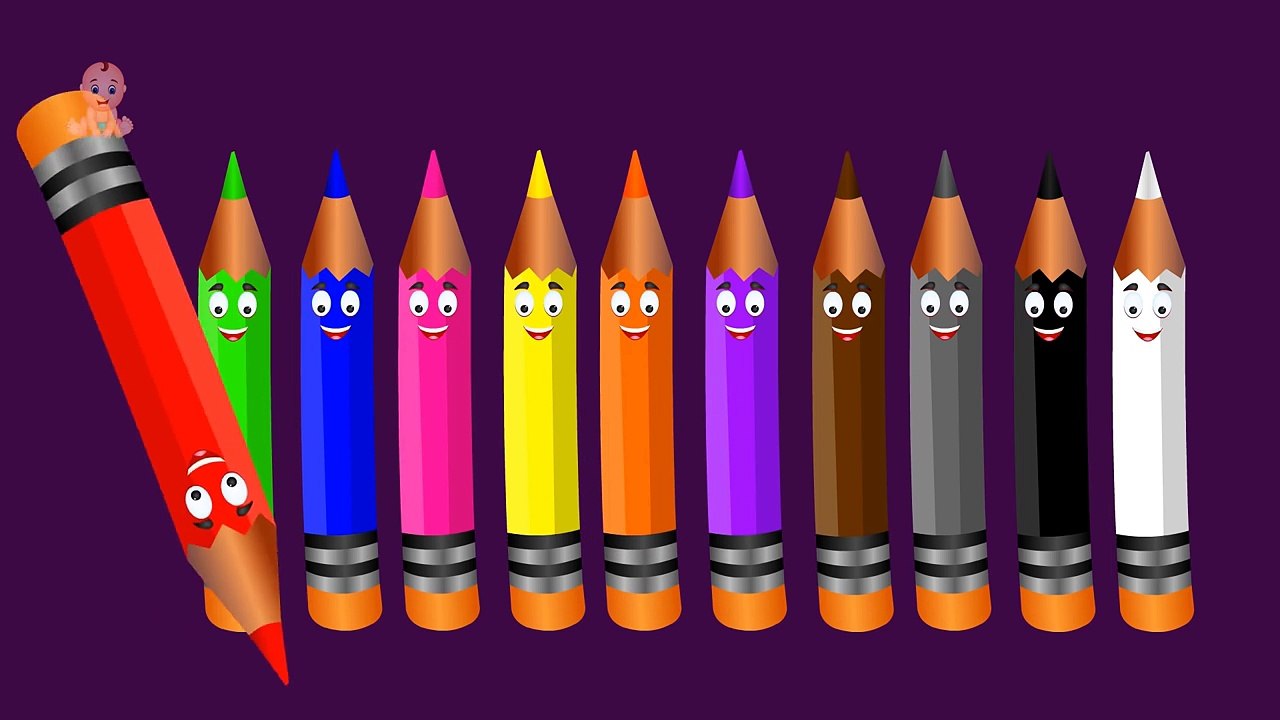 Обучение цвета с Пакман мультфильм обучение Цвет мелки Кому Дети и Дети Колле